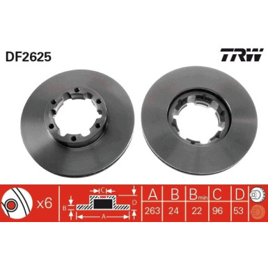TRW | Bremsscheibe | DF2625