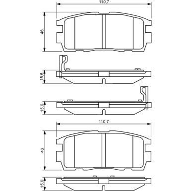 BOSCH Bremsbelagsatz, Scheibenbremse 0 986 494 251