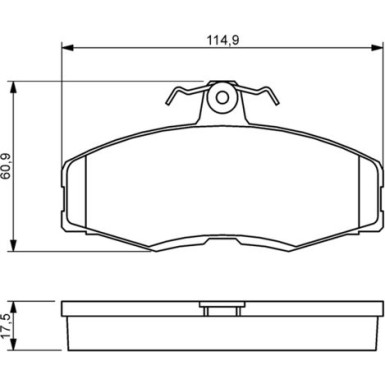 BOSCH Bremsbelagsatz, Scheibenbremse 0 986 468 613