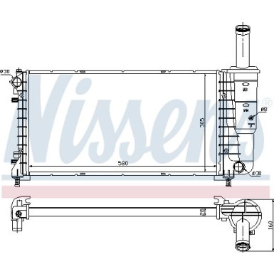 Nissens | Kühler, Motorkühlung | 61923
