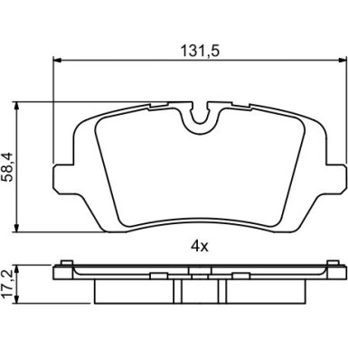 0 986 494 810 Bremsbelagsatz, Scheibenbremse