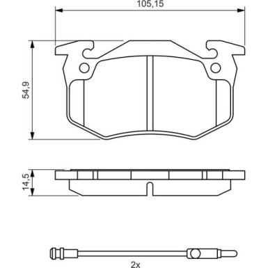 0 986 466 346 Bremsbelagsatz, Scheibenbremse