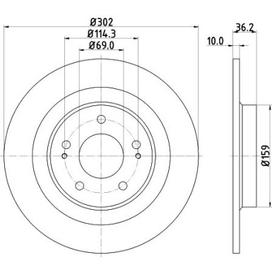 Hella | Bremsscheibe | 8DD 355 120-431