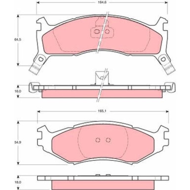 GDB1158 Bremsbelagsatz, Scheibenbremse