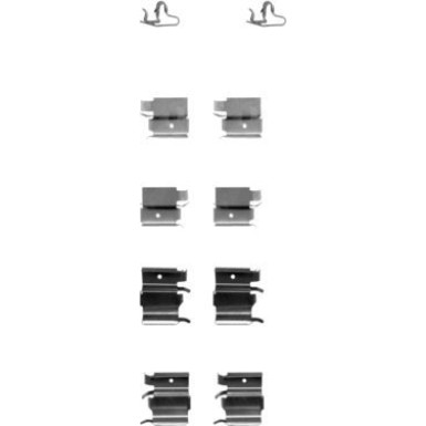 Hella | Zubehörsatz, Scheibenbremsbelag | 8DZ 355 203-861