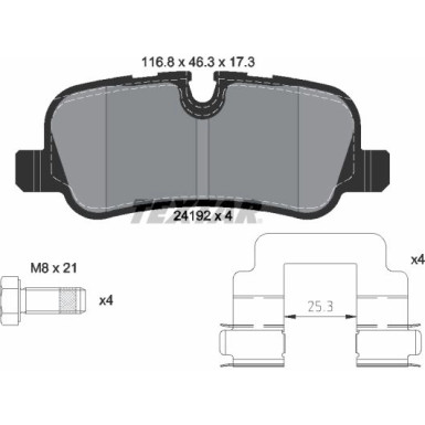 Textar Bremsbelagsatz, Scheibenbremse Q+ 2419201