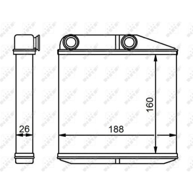 NRF Wärmetauscher, Innenraumheizung EASY FIT 54213