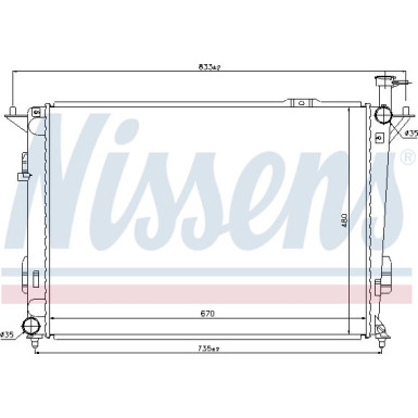 Nissens | Kühler, Motorkühlung | 67522