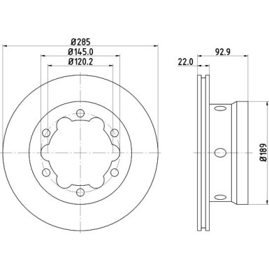 Hella | Bremsscheibe | 8DD 355 105-811