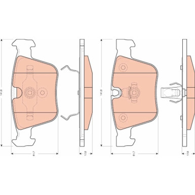 GDB1675 Bremsbelagsatz, Scheibenbremse