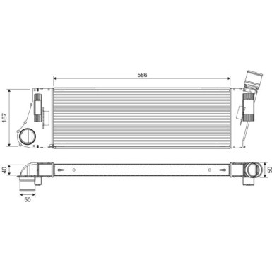 Valeo | Ladeluftkühler | 818727