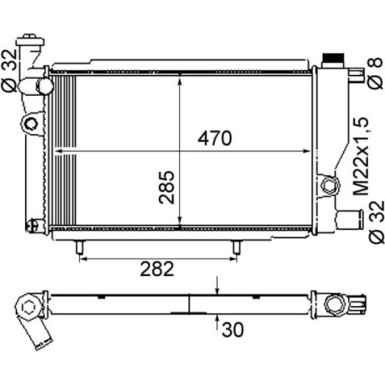 Mahle | Kühler, Motorkühlung | CR 428 000S