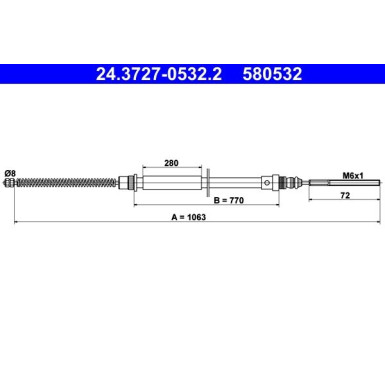 24.3727-0532.2 Seilzug, Feststellbremse