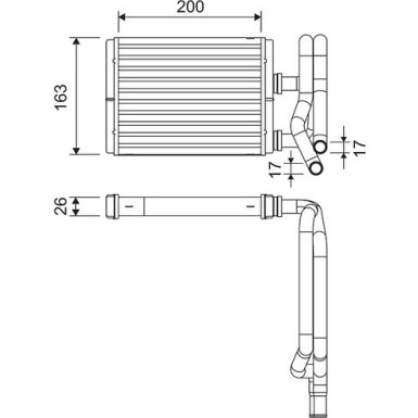 811577 Wärmetauscher, Innenraumheizung