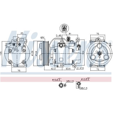 Nissens | Kompressor, Klimaanlage | 89311