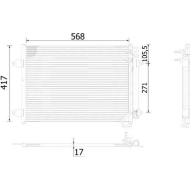 Mahle | Kondensator, Klimaanlage | AC 734 000S