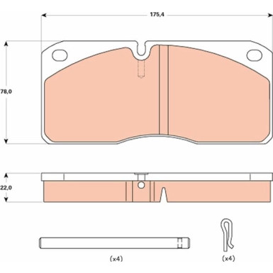 GDB5058 Bremsbelagsatz, Scheibenbremse