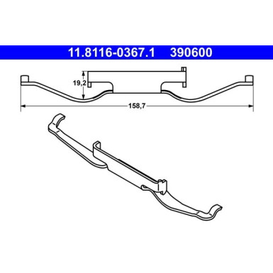 ATE | Feder, Bremssattel | 11.8116-0367.1
