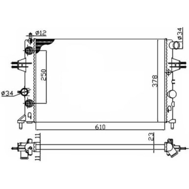 50562A Kühler, Motorkühlung Economy Class