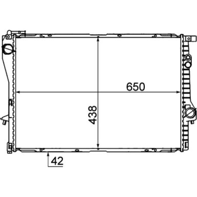 CR 281 000P Kühler, Motorkühlung BEHR *** PREMIUM LINE ***