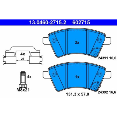 Bremsensatz, Scheibenbremse