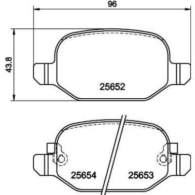 8DB 355 020-761 Bremsbelagsatz, Scheibenbremse