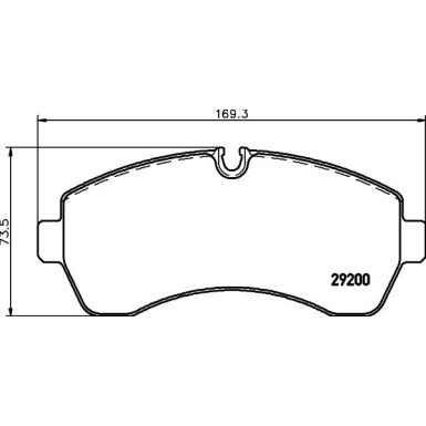 Hella | Bremsbelagsatz, Scheibenbremse | 8DB 355 005-531