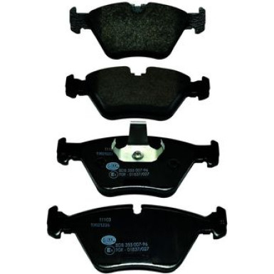 Hella | Bremsbelagsatz, Scheibenbremse | 8DB 355 007-961