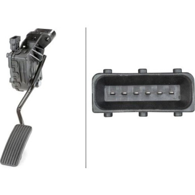 Hella | Sensor, Fahrpedalstellung | 6PV 010 946-051