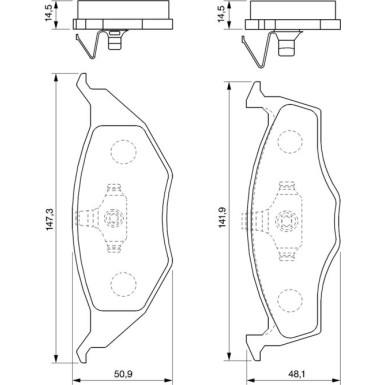 0 986 424 502 Bremsbelagsatz, Scheibenbremse