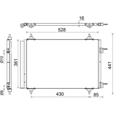 Mahle | Kondensator, Klimaanlage | AC 554 000S