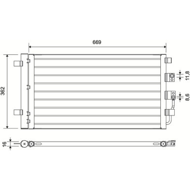 Valeo | Kondensator, Klimaanlage | 822767