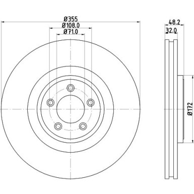 Hella Pagid | Bremsscheibe | 8DD 355 129-071