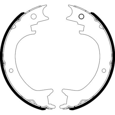 Hella | Bremsbackensatz, Feststellbremse | 8DA 355 051-271