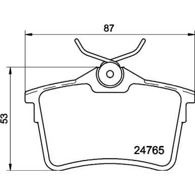 Hella | Bremsbelagsatz, Scheibenbremse | 8DB 355 014-081