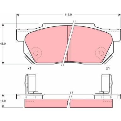 GDB325 Bremsbelagsatz, Scheibenbremse