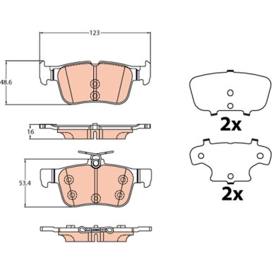 GDB2133 Bremsbelagsatz, Scheibenbremse
