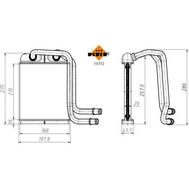 54352 Wärmetauscher, Innenraumheizung 54352 Wärmetauscher, Innenraumheizung