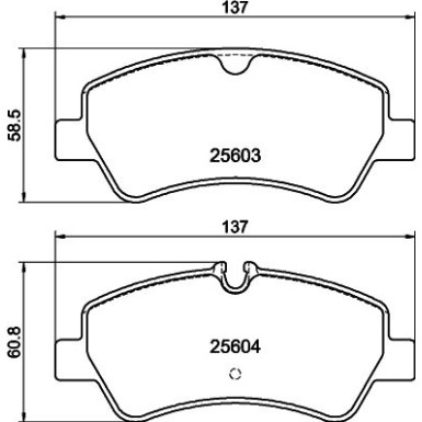 Hella | Bremsbelagsatz, Scheibenbremse | 8DB 355 020-721