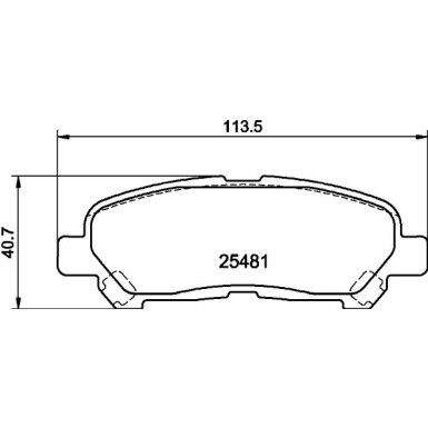 Hella | Bremsbelagsatz, Scheibenbremse | 8DB 355 020-131
