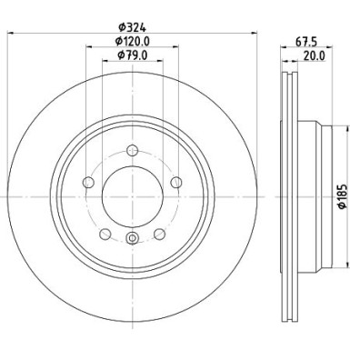 Hella | Bremsscheibe | 8DD 355 110-021