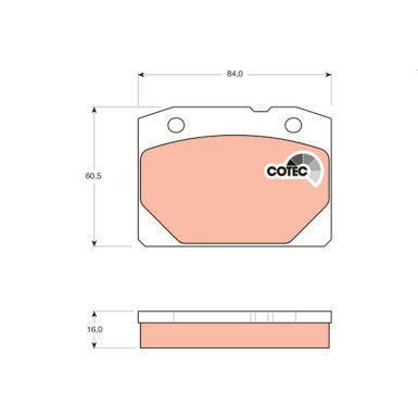 GDB140 Bremsbelagsatz, Scheibenbremse COTEC
