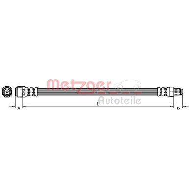 Metzger | Bremsschlauch | 4111120