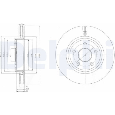 Delphi | Bremsscheibe | BG9058