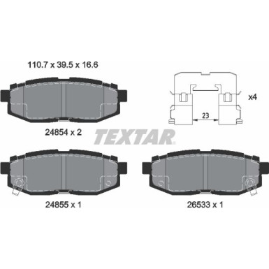 Textar Bremsbelagsatz, Scheibenbremse Q+ 2485401