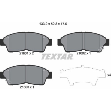 2160101 Bremsbelagsatz, Scheibenbremse
