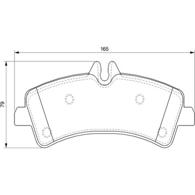 BOSCH Bremsbelagsatz, Scheibenbremse 0 986 494 122