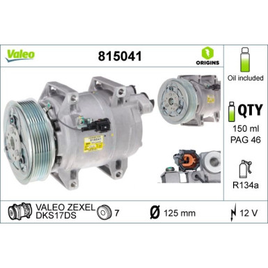 Valeo | Kompressor, Klimaanlage | 815041