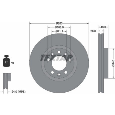 Textar Bremsscheibe PRO 92232503
