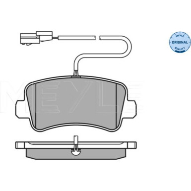 Meyle Bremsbelagsatz, Scheibenbremse MEYLE-ORIGINAL: True to OE 025 251 1218/W